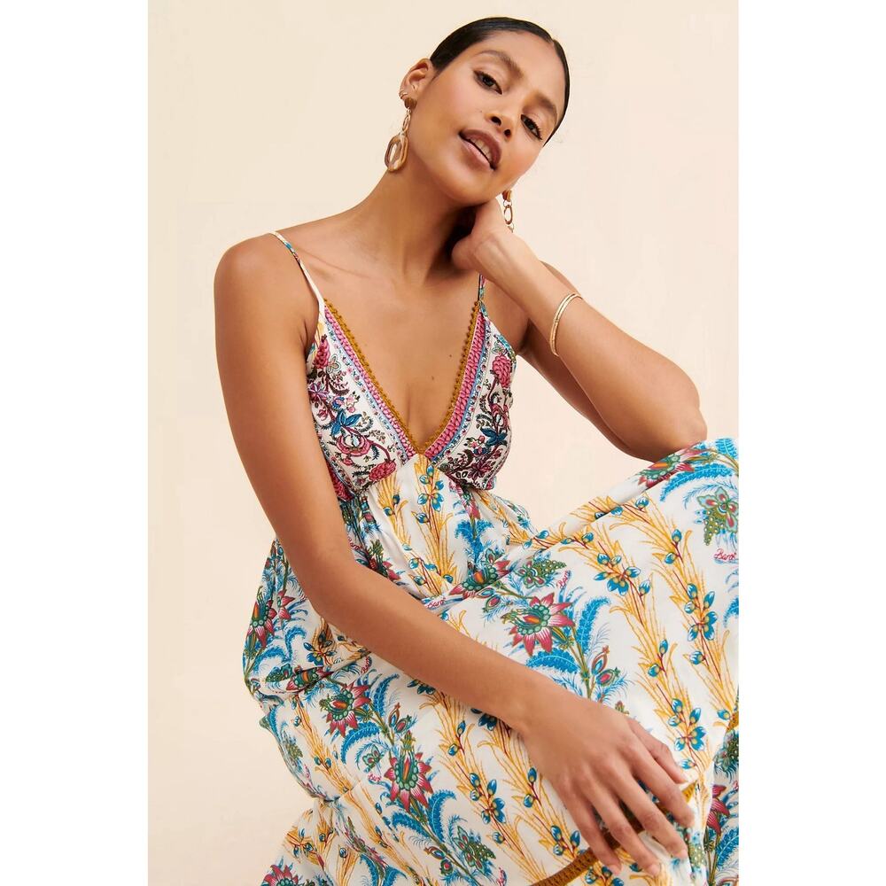 Anthropologie Barok Paris Floral Maxi Dress Large